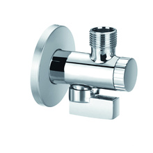 Taizhou  chrome toilet two-way brass angle valve good quality  for bathroom  washing  angle valve